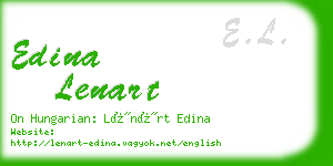 edina lenart business card